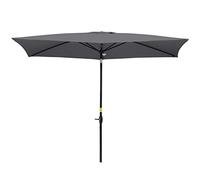 QYYZTQY 2 x Rectangular Market Outdoor Table Dark Grey Patio Umbrella