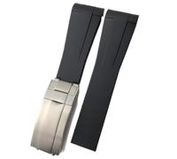 QYYZTQY 20mm 21mm Curved End Rubber Watchband Suitable for GMT Deep Sea Dweller Explorer 2 Silicone Watch Strap