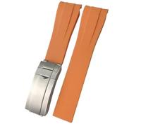 QYYZTQY 20mm 21mm Curved End Rubber Watchband Suitable for GMT Deep Sea Dweller Explorer 2 Silicone Watch Strap