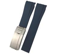 QYYZTQY 20mm 21mm Curved End Rubber Watchband Suitable for GMT Deep Sea Dweller Explorer 2 Silicone Watch Strap