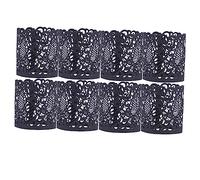 QYYZTQY 20pcs Candle Lace Lampshade Floating Candles for Centrepieces Gold Wrapping Paper Votive Candle Wraps Tea Light Black Candle Holders Paper Votive Wraps Led Electronic