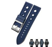 QYYZTQY 22mm 24mm Nature Rubber Watch Band Fit for Superocean Avenger Heritage Braided RubberWatch Strap Braceles