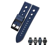 QYYZTQY 22mm 24mm Nature Rubber Watch Band Fit for Superocean Avenger Heritage Braided RubberWatch Strap Braceles