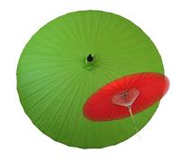 QYYZTQY 2M Vintage Garden Parasol,Handmade Handicraft Round Parasol,Detachable Outdoor Beach Umbrella,Sun/Rain Protection,for Patio Terrace,Many Colours (Green)