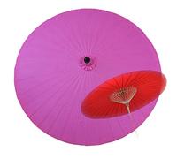 QYYZTQY 2M Vintage Garden Parasol,Handmade Handicraft Round Parasol,Detachable Outdoor Beach Umbrella,Sun/Rain Protection,for Patio Terrace,Many Colours (Pink)