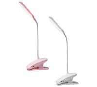 QYYZTQY 2pcs Book Light Rechargeable Lamps for Home Rechargeable Desk Lamp Rechargeable Reading Light Bed Headboard Lights Book Lights Clip on LED Reading Lamps Light for Desk Study Light