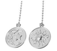 QYYZTQY 2pcs Fan Light Hanging Chain Fan Pull Chain Light Pull Chain Chandelier Lamp Prism Pulls Crystal Fan Light Pendants Fan Light Ceiling Decor Zinc Alloy Metal Accessories