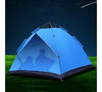 QYYZTQY 3-4 Man Pop up Large Space Ventilation Beach Garden Camping Tents Indoor UV Tent,Blue Tent