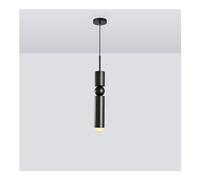 QYYZTQY 3-Light Farmhouse Black Ceiling Pendant Lighting - MI-NI Hanging Lamp - Antique Gold Long Tube LED Pendant Light Bar - Mid Century Chandelier - Compatible with Bedroom Dining Room Bar (Color