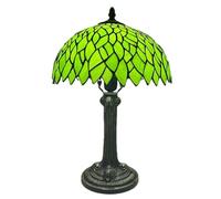 QYYZTQY 30Cm Green Glass Table Lamp LED Creative Green Leaf Desk Light for Home Living Room Study Bedside Decor Warm as Ever
