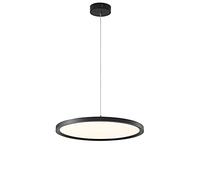 QYYZTQY 37W LED Aluminum Pendant Light, Metal Hanging Lights with Acrylic Lampshade, Creative Suspension Lamp, Round Droplights for Living Room, Exhibition Hall, Shopping Mall (Color : Neutral Light)
