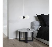 QYYZTQY 3or4Lights Pendant Light Fixture Chandelier G9 Base Minimalist White Globe Glass Lampshade Dining Kitchen Living Room Bedroom Lighting (Gold/Black),Led Chandelier Lights