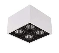 QYYZTQY 4-Lights Beam Angle Adjustable Mounted Spotlight COB 12W No Strobe Indoor Lighting Ceiling Downlight Market Showcase Villa Decorative Panel Lamp Outdoor Lights (Color : 2700k)