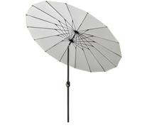 QYYZTQY 5M/8.2Ft Parasol with Push Button Tilt and Crank, Vintage Sun Shade Patio Garden Umbrella, Outdoor for Terrace Lawn Backyard Pool (White 250Cm/8.2Ft)