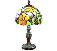 QYYZTQY 8 Inch Table Lamp Retro Pastoral Style Table Lamp Handmade Creative Flower Stained Glass Bedside Table Night Light Indoor Lighting Needed