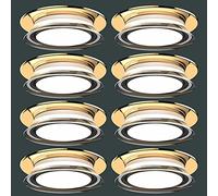 QYYZTQY 8 Pack 3inch-4.5 Inch Led Downlight Dimmable Ceiling Light 5W7W12W Transparent Spotlight Anti-Glare Corridor Porch Lighting 's Eye Lamp No Flicker (Color : Gold, Size : 5W)