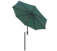 QYYZTQY 9 Ft Outdoor Market Table Umbrella Round Tilting with Crank Handle Parasol Sun Protection,8 Sturdy Ribs Without Base for Balcony,Dining Tables,Gardens,Patios (Green 270cm(106in))