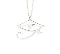QYYZTQY 925 Sterling Silver Amulet Reiki Eye of Horus Necklace For Men Women, Minimalist All Seeing Eye Necklace - Vinttage Eye of Ra Necklace, Eye of Horus Pendant Illuminati Necklace For