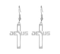 QYYZTQY 925 Sterling Silver Crucifix Necklace Men, Cross Necklace with Jesus On It - Hollow Crucifix Pendant For Men, Jesus Cross Necklace For Christmas Thanksgiving Gifts