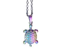 QYYZTQY 925 Sterling Silver Cute Sea Turtle Necklace For Women, Punk Chic Turtle Charm Choker - Minimalist Hawaiian Turtle Necklace, Animal Lover Turtle Pendant, Sea Turtle Necklace For Girls