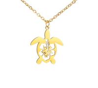 QYYZTQY 925 Sterling Silver Cute Sea Turtle Necklace For Women, Turtle Charm Choker - Minimalist Hawaiian Turtle Necklace, Animal Lover Turtle Pendant, Sea Turtle Necklace For Girls Summer