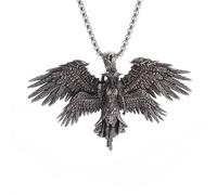 QYYZTQY 925 Sterling Silver Guardian Wings Crystal Pendant Archangel Saint Gabriel Paladin Necklace Men and Women Amulet Jewelry - Guardian Necklace, Necklace For Girls,