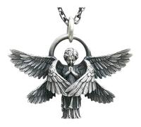 QYYZTQY 925 Sterling Silver Guardian Wings Crystal Pendant Archangel Saint Gabriel Paladin Necklace Men and Women Amulet Jewelry - Guardian Necklace, Necklace For Girls,