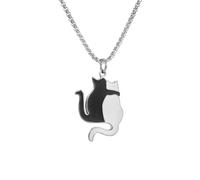QYYZTQY 925 Sterling Silver Hug Necklace For Women and Men, Mom Hugging Kid Necklaces, Love Heart Charm Necklaces Mom & Child, Hugs and Kisses Necklace, Hugging Necklaces For Women