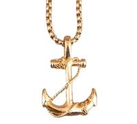 QYYZTQY 925 Sterling Silver Multiple Color Sea Anchor Necklace For Men, Punk Rock Hip Hop Anchor Charm Choker - Vintage Anchor Pendant, Nautical Jewelry For Women Birthday Halloween Christmas