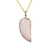 QYYZTQY 925 Sterling Silver Natural Stone Wing Necklace For Women, Wing Necklaces - Healing Reiki Wings Necklace Pendant, Necklaces For Women Birthday Valentine Gifts