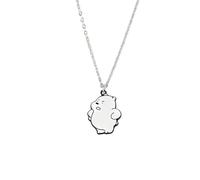 QYYZTQY 925 Sterling Silver Panda Necklace For Women and Girls, Cute Cartoon Milk Panda Bear Pendant Necklace, Panda Jewelry, Red Panda Necklace For Girls, Panda Locket, Panda Coin Pendant