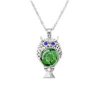 QYYZTQY 925 Sterling Silver Patricks Day Necklaces For Women and Men, Four-Leaf Glass Dome Necklace Patrick Day Green Necklace, Patricks Day Beads Bulk, Green Bead Necklace