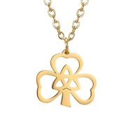 QYYZTQY 925 Sterling Silver Patricks Day Necklaces For Women and Men, Patrick Symbol Charm Necklace Shamrock Lucky Three Leaf Heart Trinity Knot Triquetra, Patricks Day Beads Bulk