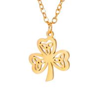 QYYZTQY 925 Sterling Silver Patricks Day Necklaces For Women and Men, Patrick Symbol Charm Necklace Shamrock Lucky Three Leaf Heart Trinity Knot Triquetra, Patricks Day Beads Bulk