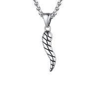 QYYZTQY 925 Sterling Silver Protection Charm Italian Horn Necklace For Women Men, Talisman Necklace - Lucky Italian Horn Charm, Chili Pepper Necklace, Italian Pepper Necklace For
