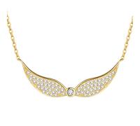 QYYZTQY 925 Sterling Silver Retro Light Wing Necklace For Women, Exquisite Cubic Zirconia Wing Necklaces - Wings Necklace Pendant, Necklaces For Women Birthday Valentine