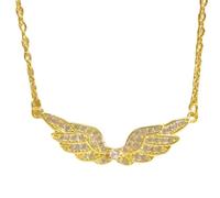 QYYZTQY 925 Sterling Silver Retro Light Wing Necklace For Women, Exquisite Cubic Zirconia Wing Necklaces - Wings Necklace Pendant, Necklaces For Women Birthday Valentine