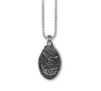 QYYZTQY 925 Sterling Silver Saint Michael Necklace For Women and Men, Religion Michael Medallion Necklace, Faith Protection Chain Amulet, Michael Necklace, Saint Michael Pendant For Men