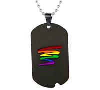 QYYZTQY 925 Sterling Silver Trans Necklace For Unisex, Rainbow Vertical Bar Pendant Necklaces Gay Pride Rainbow Choker Lesbian Pride, Bisexual Necklace, Transgender Necklace, Double Venus Necklace