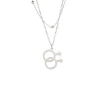 QYYZTQY 925 Sterling Silver Trans Necklace, Gay Lesbian Symbol Pendant Necklaces, Bisexual Necklace, Transgender Necklace, Her and Her Necklace Lesbian, Double Venus Necklace, Asexual Necklace