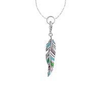 QYYZTQY 925 Sterling Silver Vintage Feather Necklaces For Women Girls, Europe Style Feather Choker Necklace - Shiny Crystal Arrow Feather Necklace, Dream Catcher Necklaces For Birthday