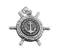 QYYZTQY 925 Sterling Silver Vintage Hip Hop Anchor Necklace For Men, Biker Amulet Anchor Charm Choker - Punk Medal Anchor Pendant, Nautical Jewelry For Women Birthday Halloween Christmas Gifts