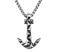 QYYZTQY 925 Sterling Silver Water Anchor Necklace For Men, 20-28inch Chain Octopus Anchor Charm Choker - Punk Gothic Anchor Pendant, Nautical Jewelry For Women Birthday Halloween Christmas Gifts