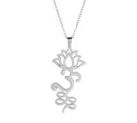 QYYZTQY 925 Sterling Silver Yoga Flower Necklace For Women Girls, Buddhism Mandala Charm Choker - Vintage Necklace, Minimalist Pendant, Jewelry For