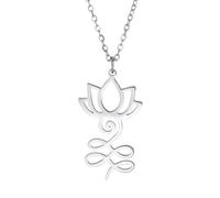 QYYZTQY 925 Sterling Silver Yoga Flower Necklace For Women Girls, Buddhism Mandala Charm Choker - Vintage Necklace, Minimalist Pendant, Jewelry For