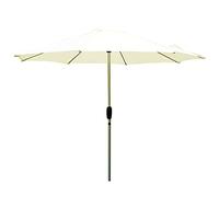 QYYZTQY 9ft Outdoor Patio Umbrella Garden Parasol Round Table Waterproof Windproof UV-Proof for Terrace,Courtyard,Market,Wine Red/Dark Green/Khaki/White (White)