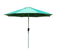 QYYZTQY 9ft Outdoor Patio Umbrella Garden Parasol Round Table Waterproof Windproof UV-Proof for Terrace,Courtyard,Market,Wine Red/Dark Green/Khaki/White (Dark Green)