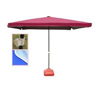 QYYZTQY 9Ft Parasol Square Portable Patio Outside Umbrellas for Outdoor Table Deck Garden Beach Umbrella Sun Shelter (Wine Red 9 Ft/280cm)