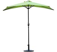 QYYZTQY 9ft Parasols Outdoor Patio Half Cafe Balcony Door 5 Ribs Sun Shade W/Crank, Wall Umbrella Market Garden Sunshade, Orange