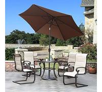 QYYZTQY 9ft Parasols Patio Umbrellas, Outdoor Table w/Crank System, Big Sun Umbrella for Garden/Beach/Pool/Patio